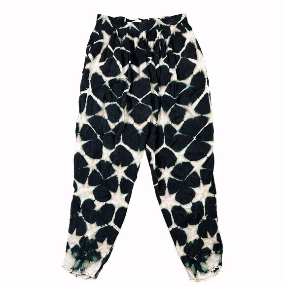 Laura Siegel Tie Dye Silk Loose Lightweight Women's Elastic Pants Size Medium - Picture 1 of 5